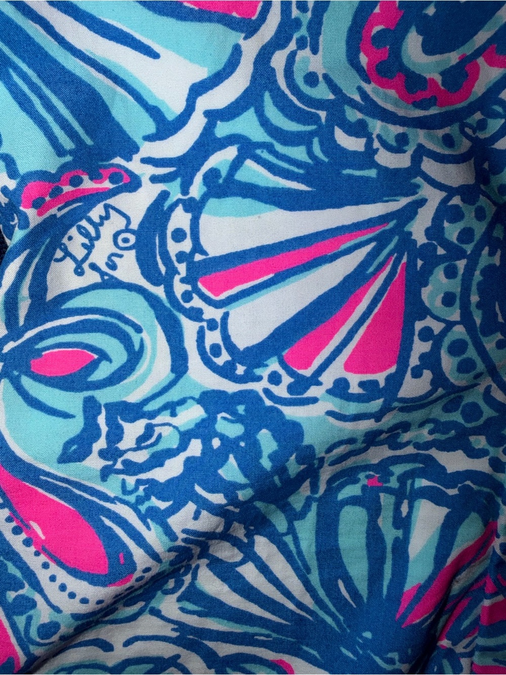 Lilly Pulitzer for Target Blue, Pink & White Lace-Trim Midi Dress - Picture 5 of 5